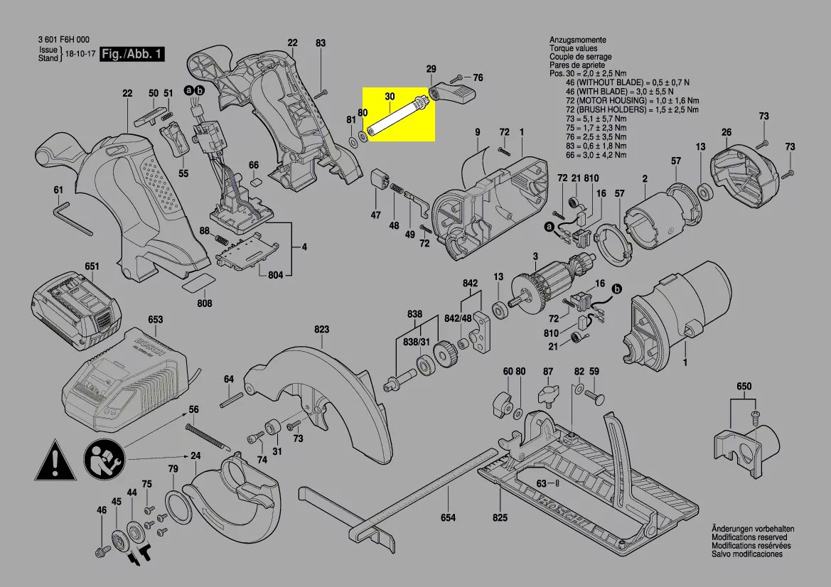 Tige réglage hauteur de coupe réf. 1 600 A01 1KY Bosch